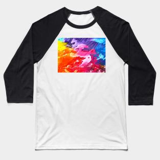 Colourful emulsion of paint Baseball T-Shirt